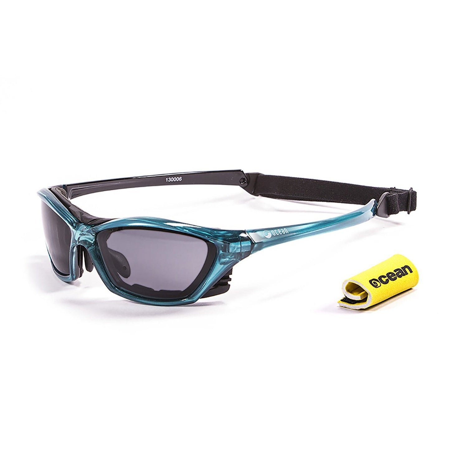 OCEAN LAKE GARDA Polarized Sunglasses Kiteboarding Surf Water Sports (Frame Blue, Lens Smoke)