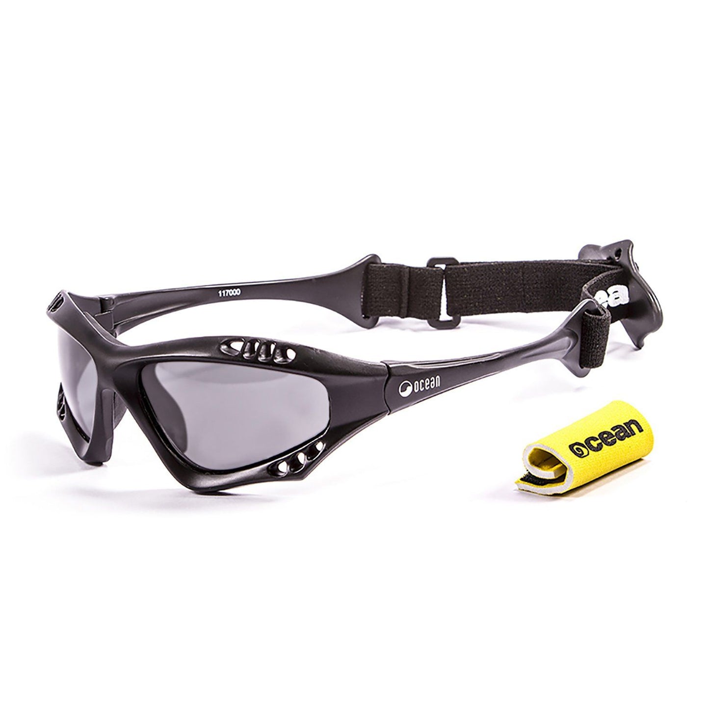 OCEAN AUSTRALIA Polarized Sunglasses Kiteboarding & Water Sports (Frame Matte Black, Lens Smoke)