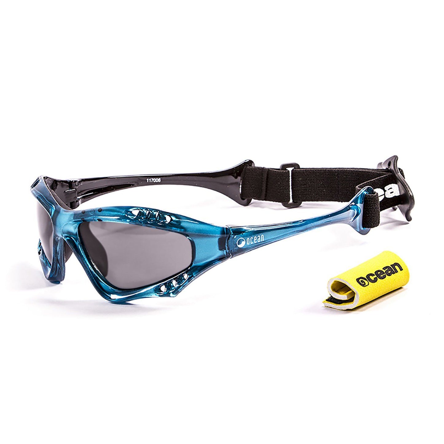 OCEAN AUSTRALIA Polarized Sunglasses Kiteboarding & Water Sports (Frame Blue, Lens Smoke)