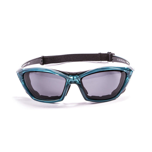 OCEAN LAKE GARDA Polarized Sunglasses Kiteboarding Surf Water Sports (Frame Blue, Lens Smoke)