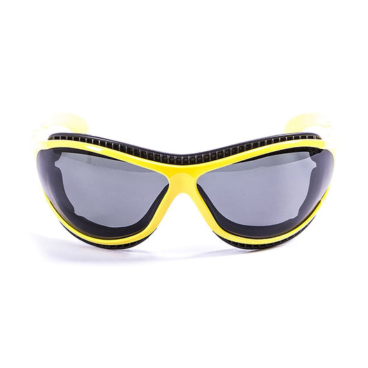 OCEAN TIERRA DE FUEGO Polarized Sunglasses Kiteboarding Surf Water Sports (Frame Yellow, Lens Smoke)