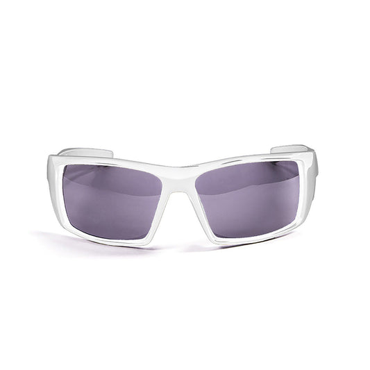 OCEAN ARUBA Polarized Sunglasses Kiteboarding Surf Water Sports (Frame Shiny White, Lens Smoke)